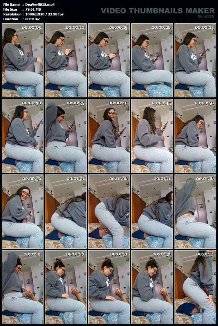 Any Slave Should Be Thankful To Get Crushed By My Ass Even In Sweatpants - DEA VERONICA / MISS GC - MP4