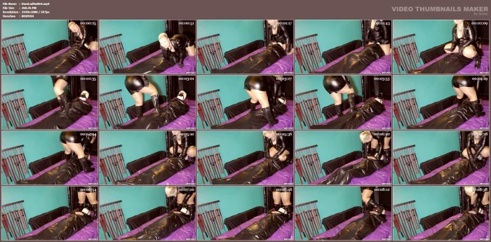 Facesitting, Cock Slapping, And Nipple Torture In A Latex Bag - DOMINA LADY SUSAN - MP4
