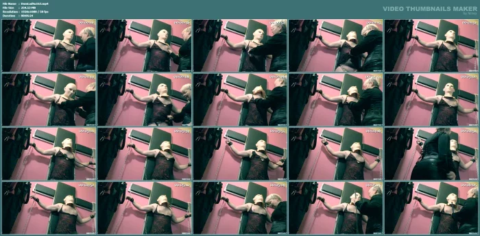 Slut Gets Turned On With The Riding Crop On The Cross - DOMINA LADY SUSAN - MP4