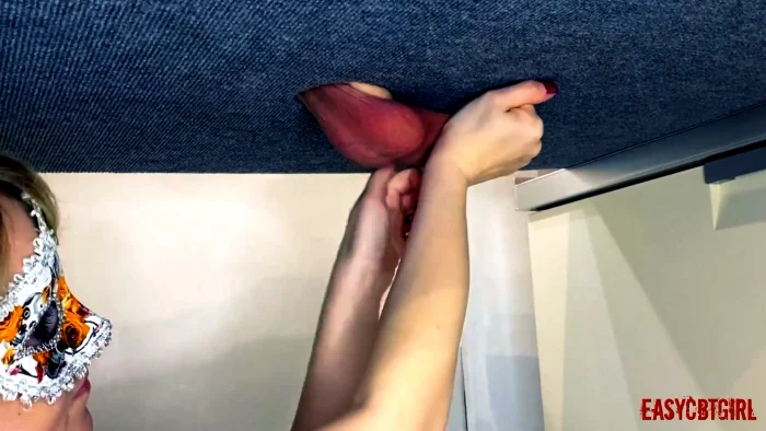 Mistress Very Hard Scrotum Stretching Her Slave Easycbtgirl - ANNY CANDY PAINBOY / EASYCBTGIRL - MP4