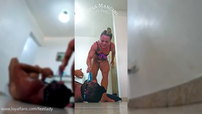 Big Brat Trampled By Ladys - FEET LADY / PAULA MANCINI - MP4