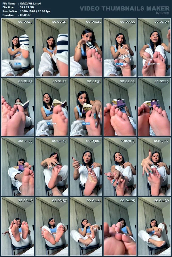 We Both Know You're A Weak Bitch Because Of My Feet - MISTRESS ZOE VIDAL / GODDESS ZOE - MP4