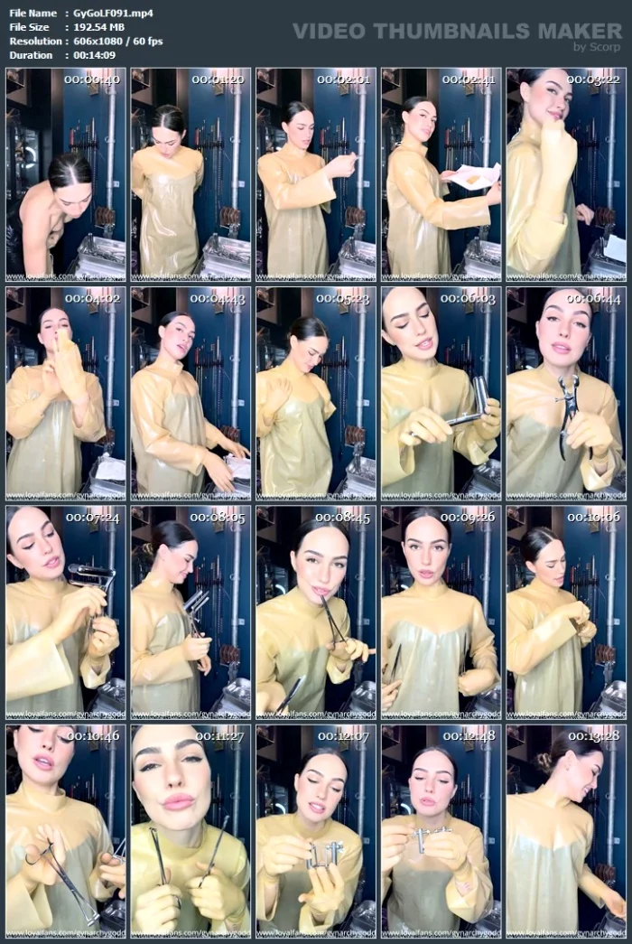 Medical Play In Surgical Latex Gloves And Gown - GYNARCHY GODDESS / GODDESS SERENA - MP4