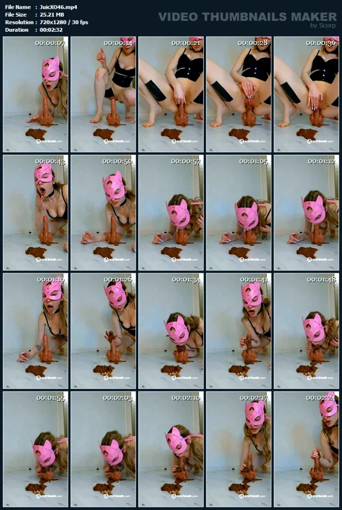 Sucking On Dildo Thickly Covered With Mess - JUICYXXXO - MP4