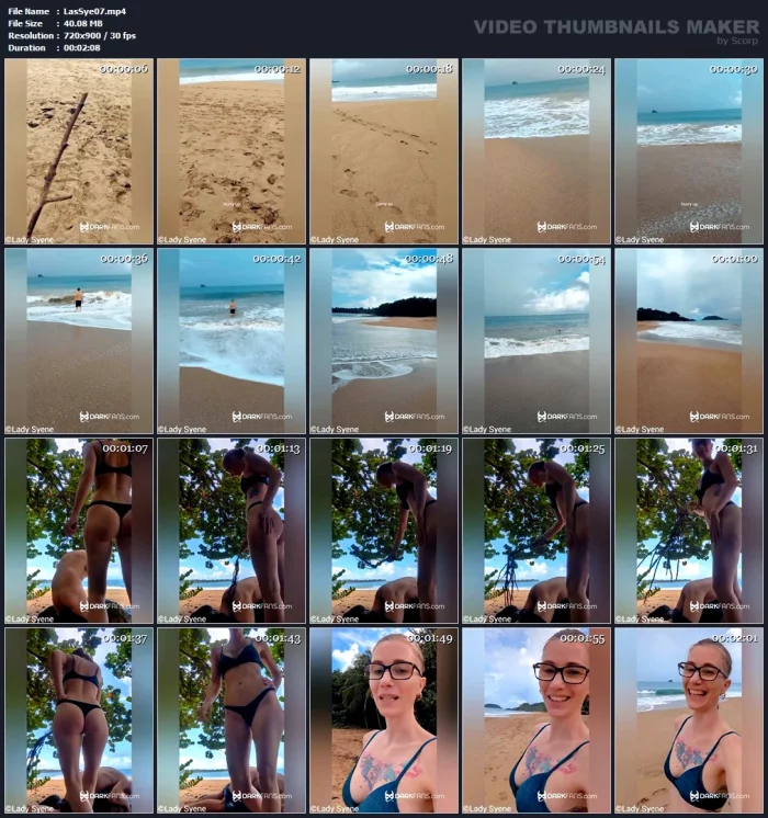 Dog Play At The Beach - LADY SYENE / MISTRESS SYEN - MP4