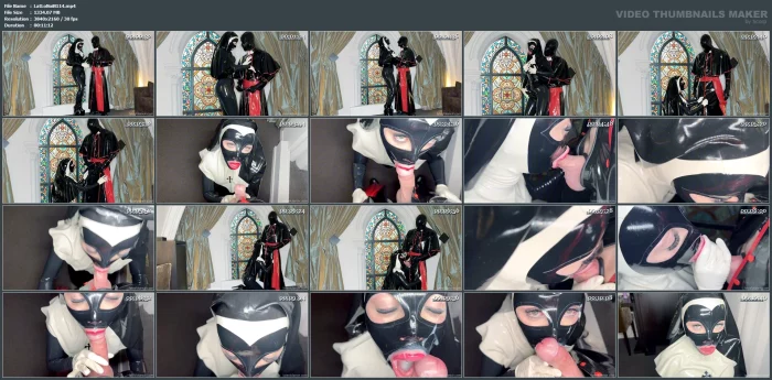 Sucking The Holy Cock - LATEX LOLA NOIR / CHURCH OF KINK - MP4