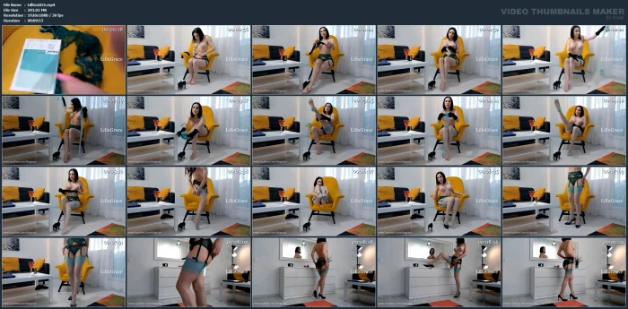 Green Vintage Nylons & Green Lingerie - LILLA GRACE - MP4