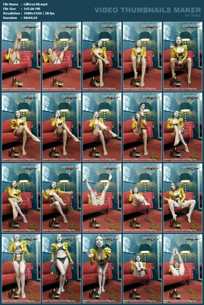 Smoke, Latex & Nylons Tease - LILLA GRACE - MP4