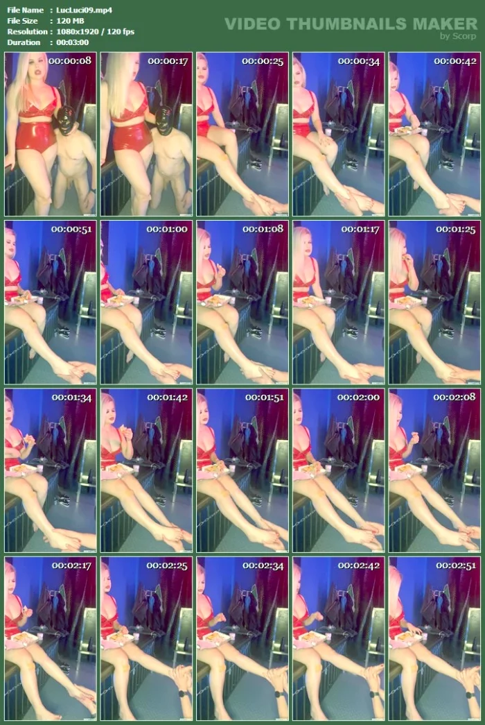 I Am Eating My Food While I Enjoy My Foot Massage From My Slave Part 1 - LADY LUCIA LUCIFA - MP4