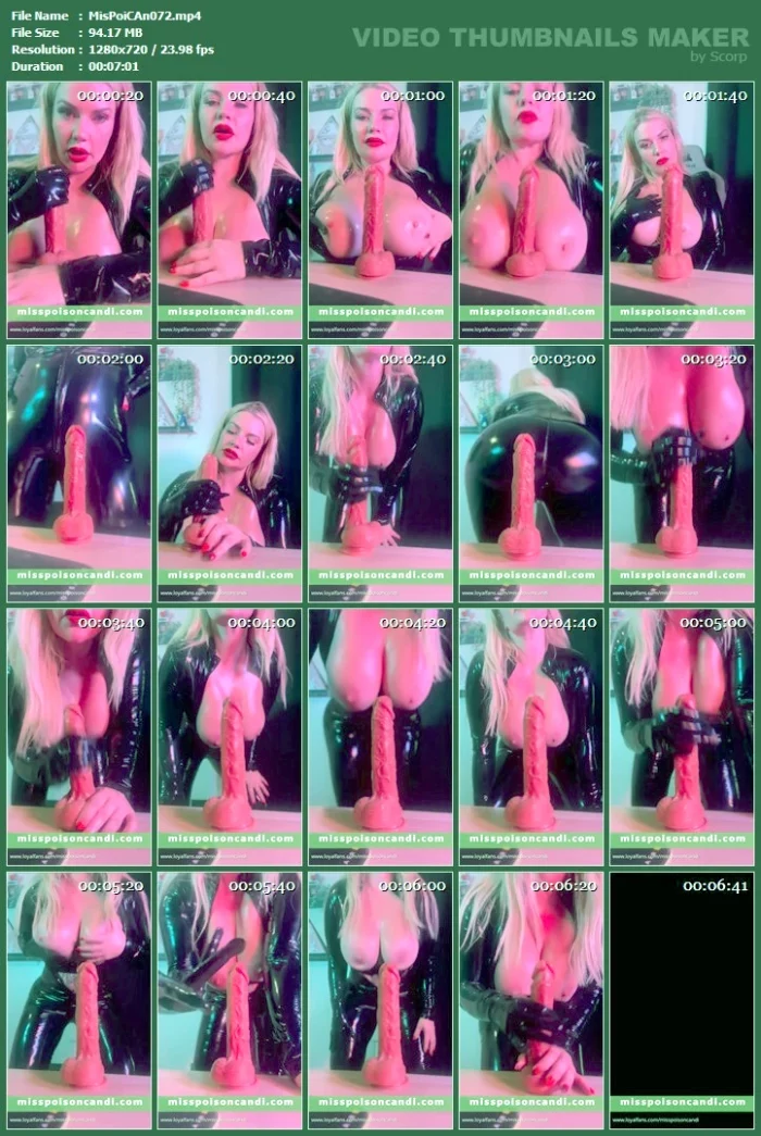 Slippery Big Titty Latex Glove JOI - MISS POISON CANDI / HAUS OF POISON - MP4