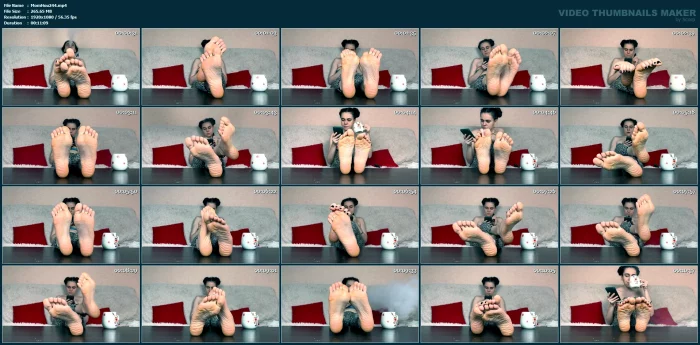 Little Rough Wrinkled Soles - Smoking Bare Feet Worship - MOMMY HOUSE / DOMINA LEE / STEPMOMMY HOUSE - MP4
