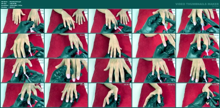 Slave In Latex Gloves Does Stepmommy Nail Polish Close Up - MOMMY HOUSE / DOMINA LEE / STEPMOMMY HOUSE - MP4