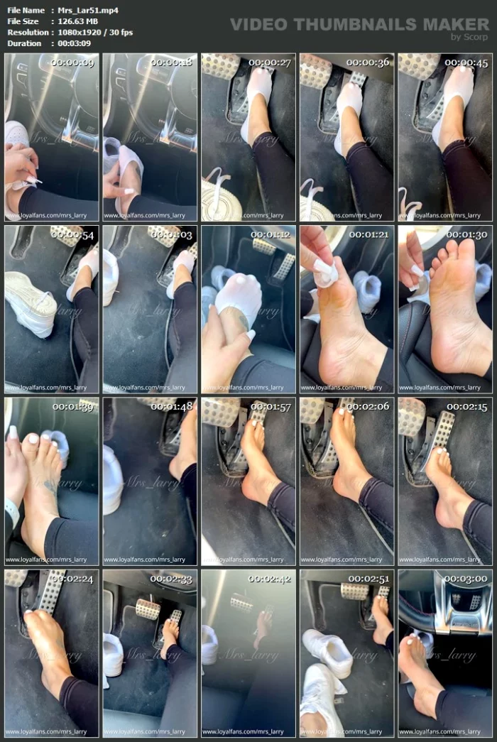 Playing With The Accelerator, My Feet, The Noises And The Movements Drive You Crazy - MRSLARRY / MISTRESS LARRY - MP4