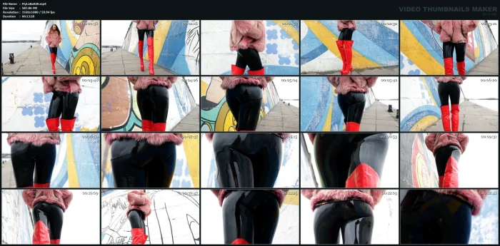 Black, Red & Fur - MY LATEX BABY - MP4