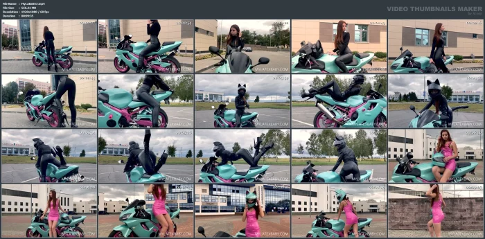 Irina Burmistrova - Sexy Red - Haired Motogirl - MY LATEX BABY - MP4