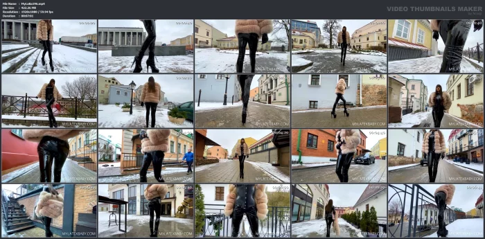 Svetlana - In Winter In A Vinyl Catsuit - MY LATEX BABY - MP4