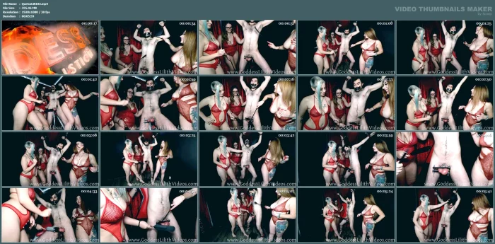 Triple - Domme Ballbusting & CBT - Mistress Kayla, Mistress Loow - QUEEN GODDESS LILITH - MP4