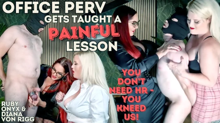 Office Perv Gets Taught A Painful Lesson - LADY RUBY ONYX - MP4