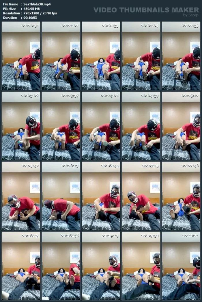 Watch Tina's Soles Get Tickled With Different Tools In A Blue Negligee - MISTRESS SASHA / SASHA THE GODDESS - MP4