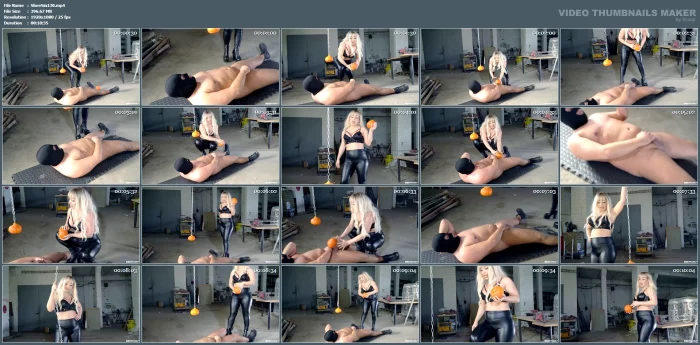 Pumpkin Basketball On The Slave's Balls - SHEELA SINNER - MP4