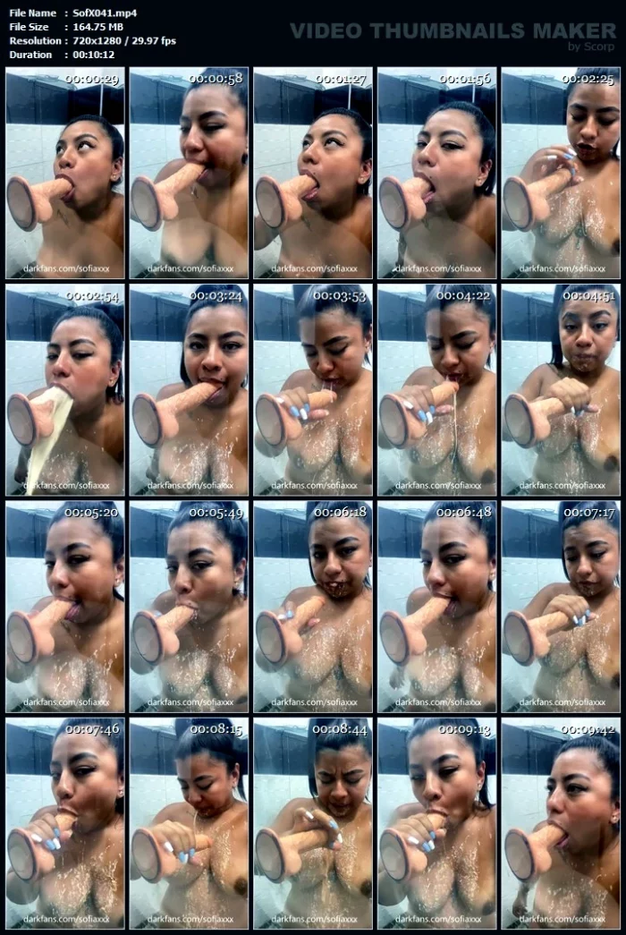 Dildo On Glass, Puke On Tits - SOFIAXXX - MP4