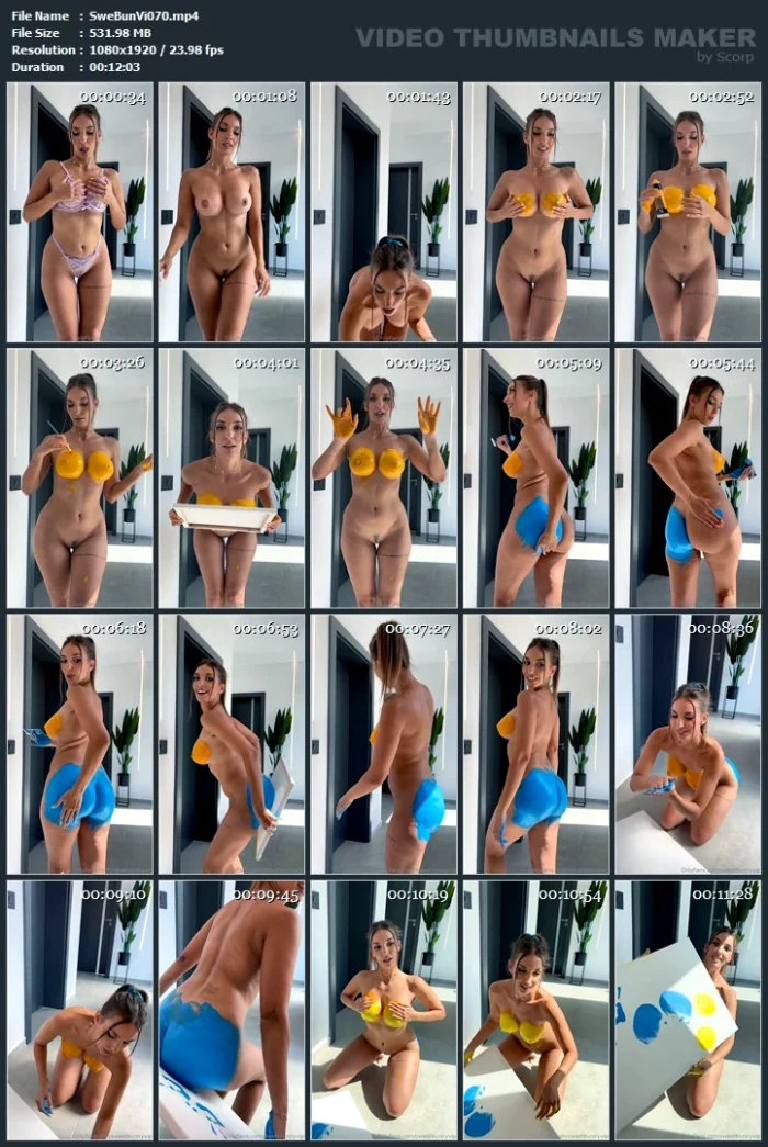 Art Of Seduction Painting My Tits And Ass - LAUREN AKA SWEET BUNNY - MP4