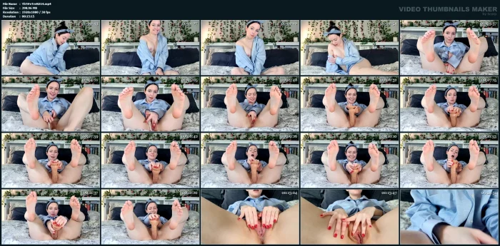 Girlfriend Films A Naughty Video - THE TINY FEET TREAT - MP4