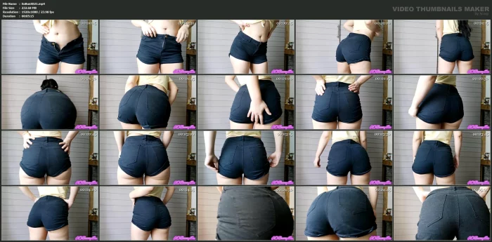 Black Jeans Shorts And Farts My Ass Looks Like A Ball In It - XO BUNNY / XOBUNNYXXX - MP4